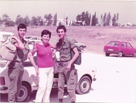 Nir, Yoram and Mum in the army