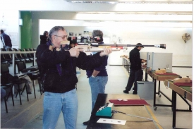 dad at the shooting range